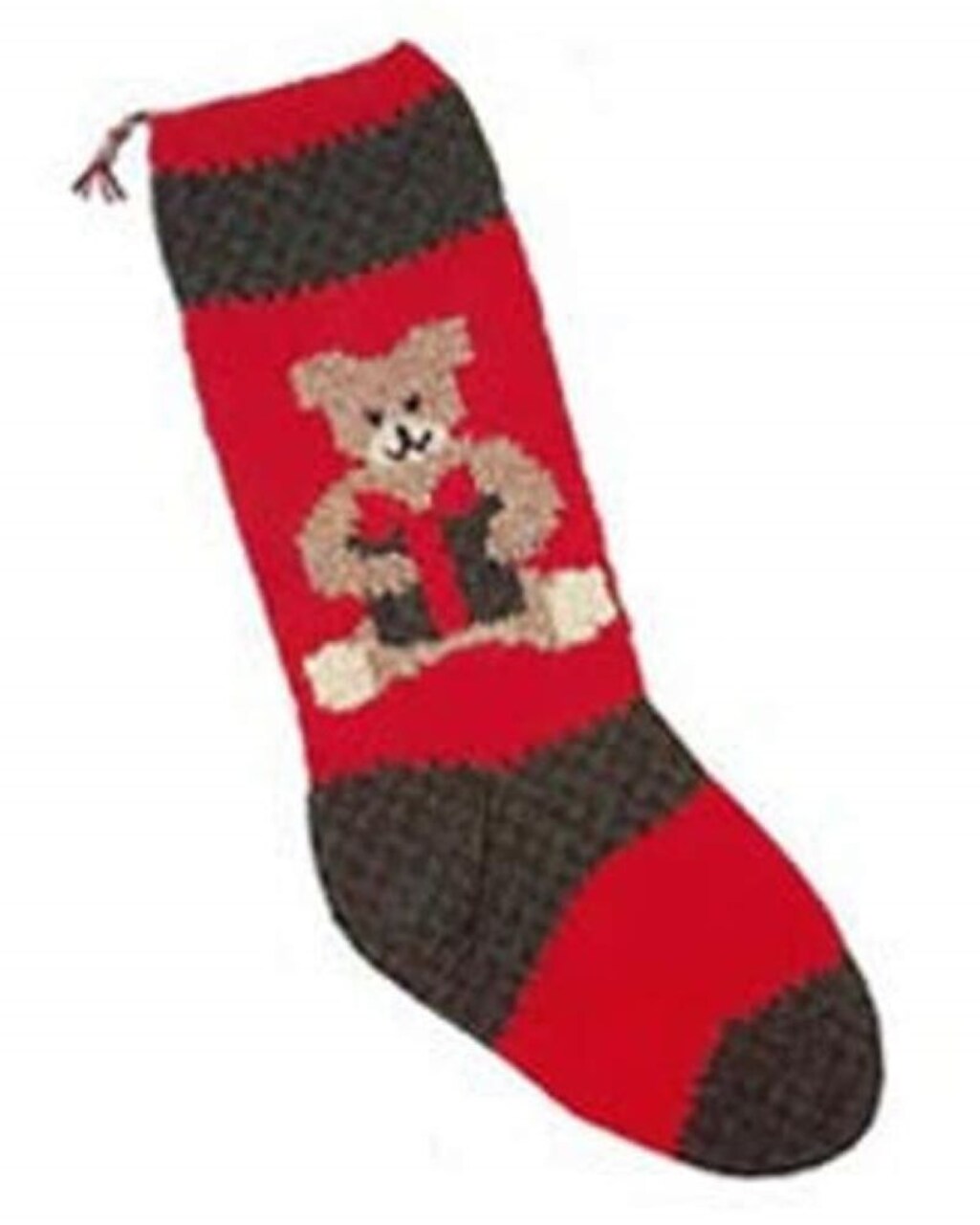 Candide Wool Yarn Christmas Stocking Knitting Kit (602 - Holiday Bear)